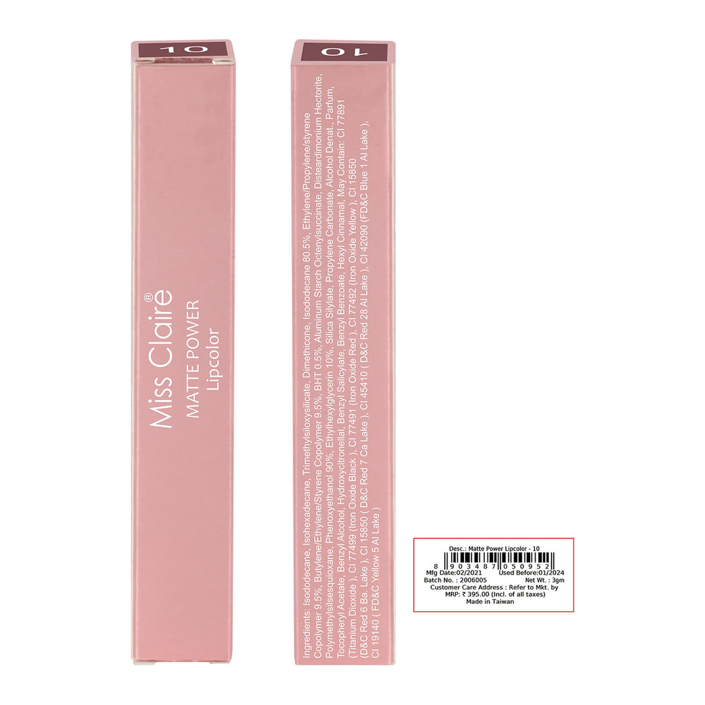 Miss Claire Matte Power Lipcolor - 10