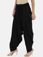 Souchii Black Solid Patiala - Distacart