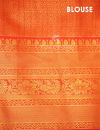Shades of Sky Blue Colour Floral Design Banaras Semi Silk Saree By Gayathri Reddy Designer Studio