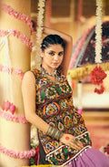 Teeya Creation Lavender Colour Rayon Silk Embroidery Work Fully Stitched Navratri Lehenga