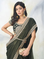 kasee Floral Embroidered Saree - Distacart