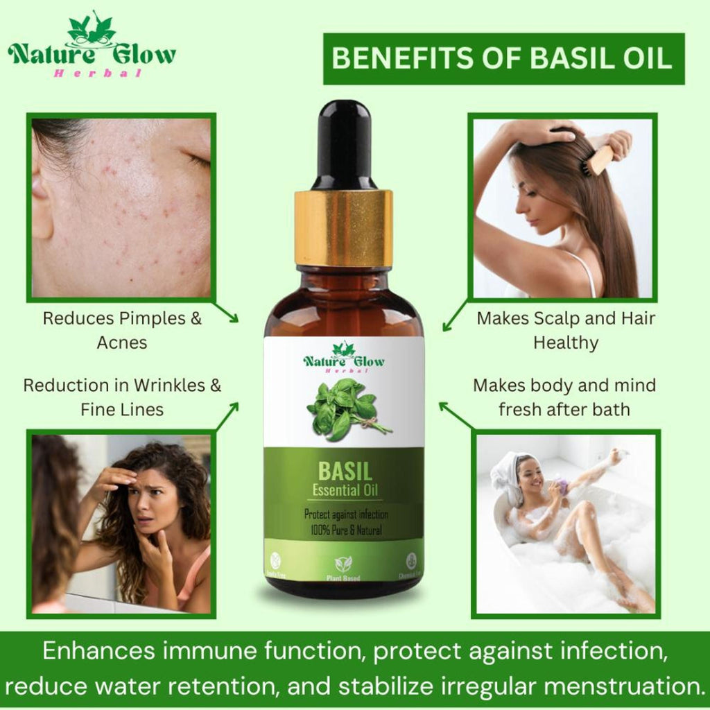 Nature Glow Herbal Basil Essential Oil