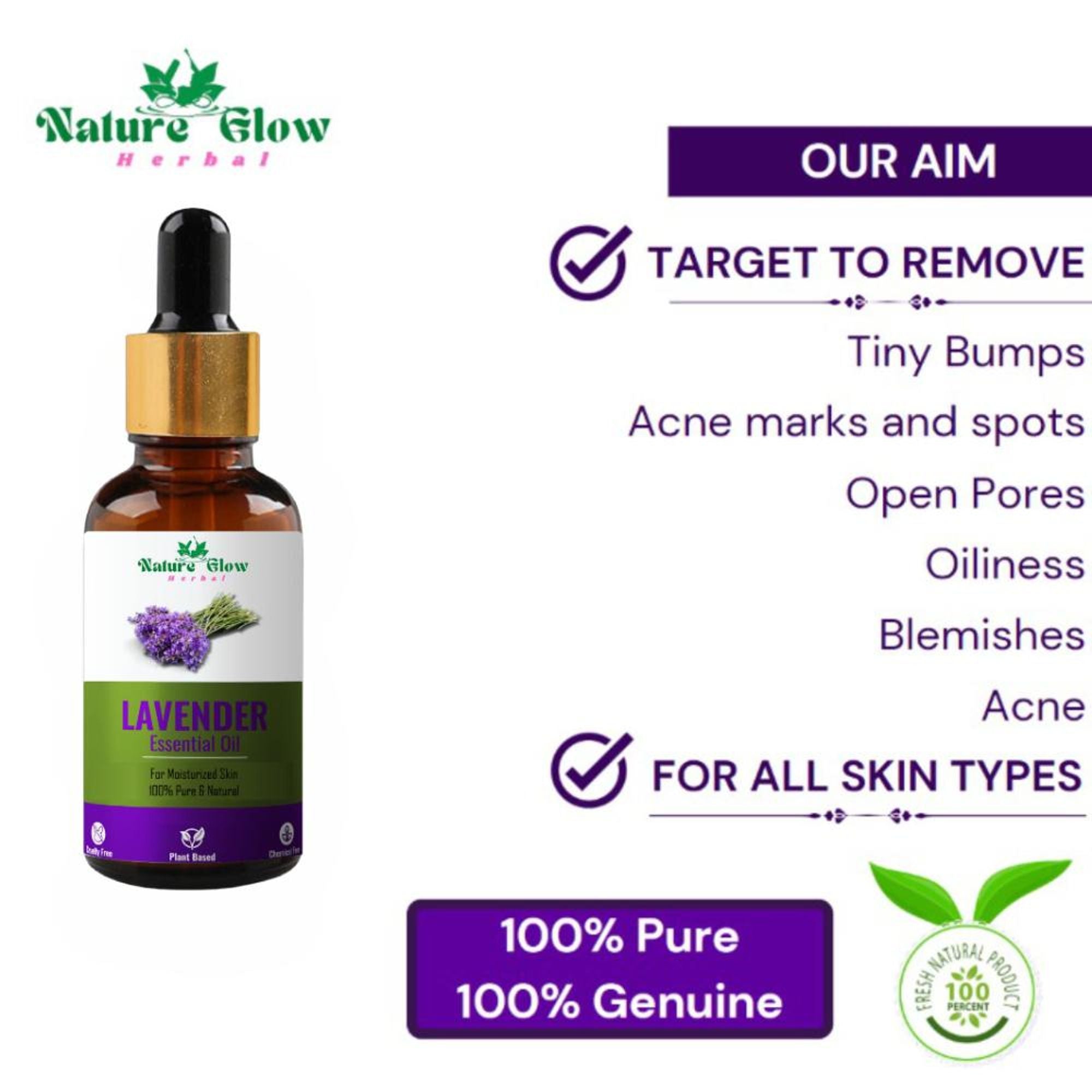 Nature Glow Herbal Lavender Essential Oil