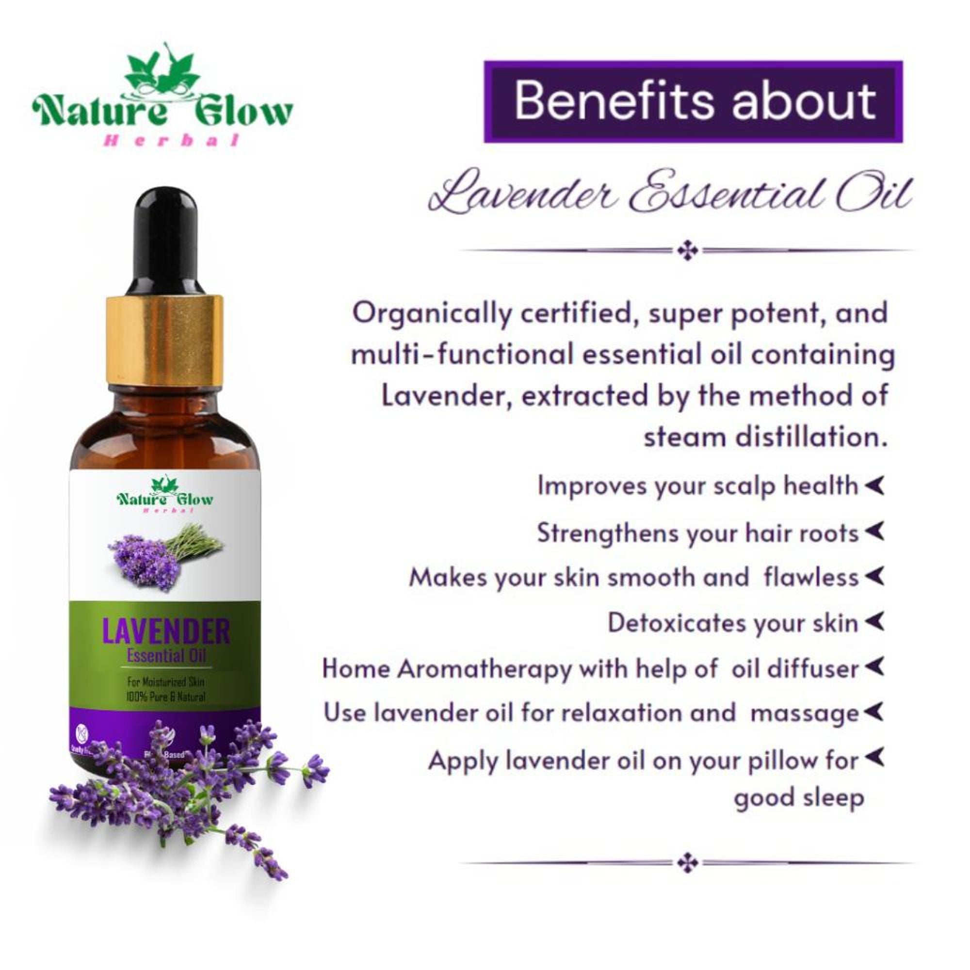 Nature Glow Herbal Lavender Essential Oil