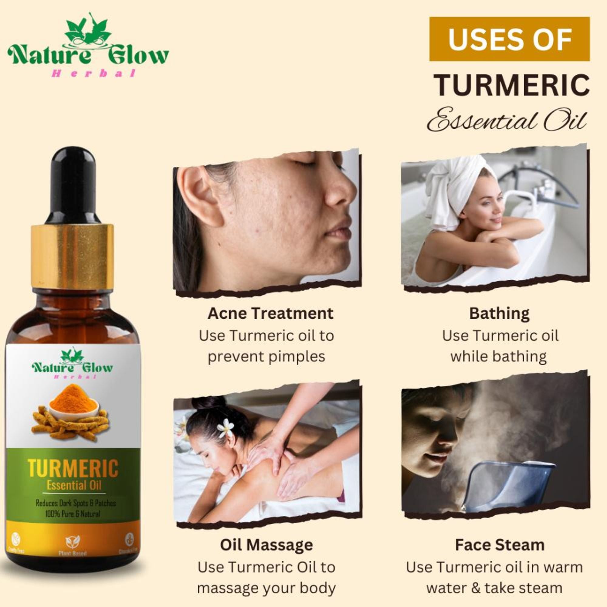 Nature Glow Herbal Turmeric Essential Oil
