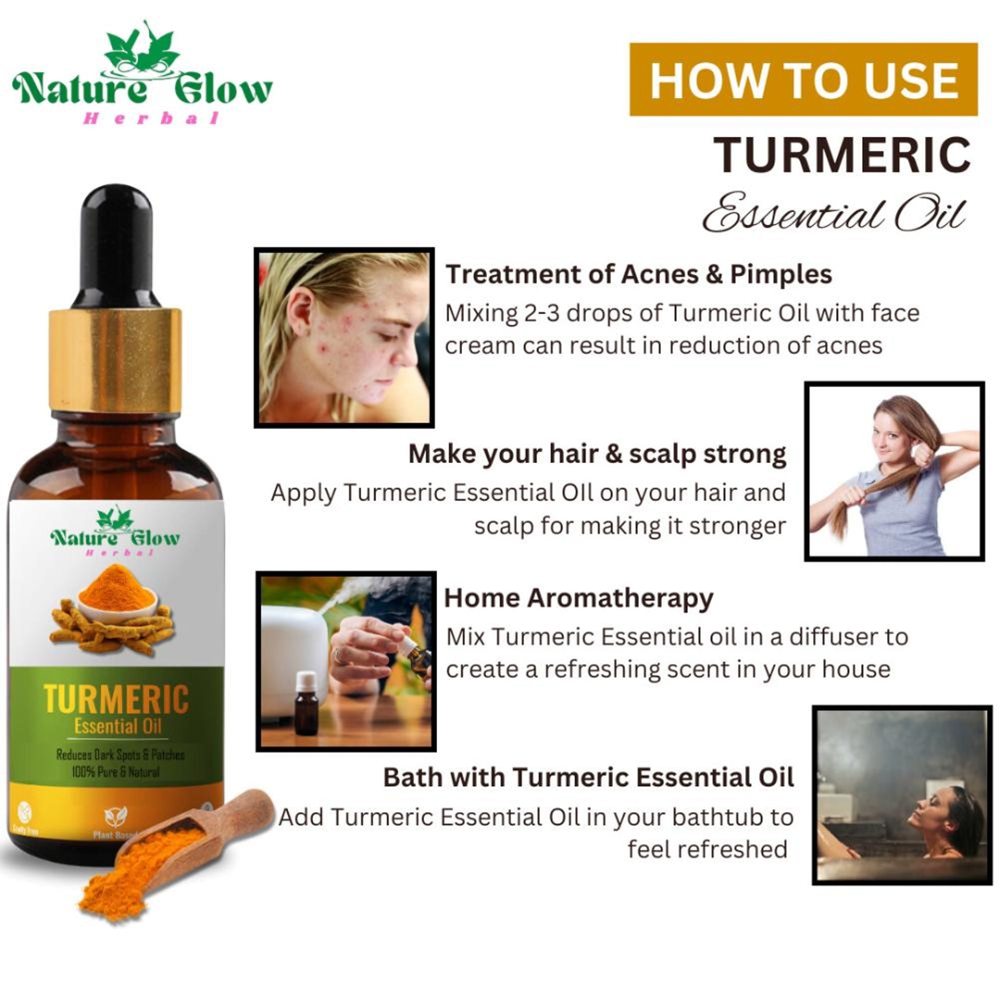 Nature Glow Herbal Turmeric Essential Oil