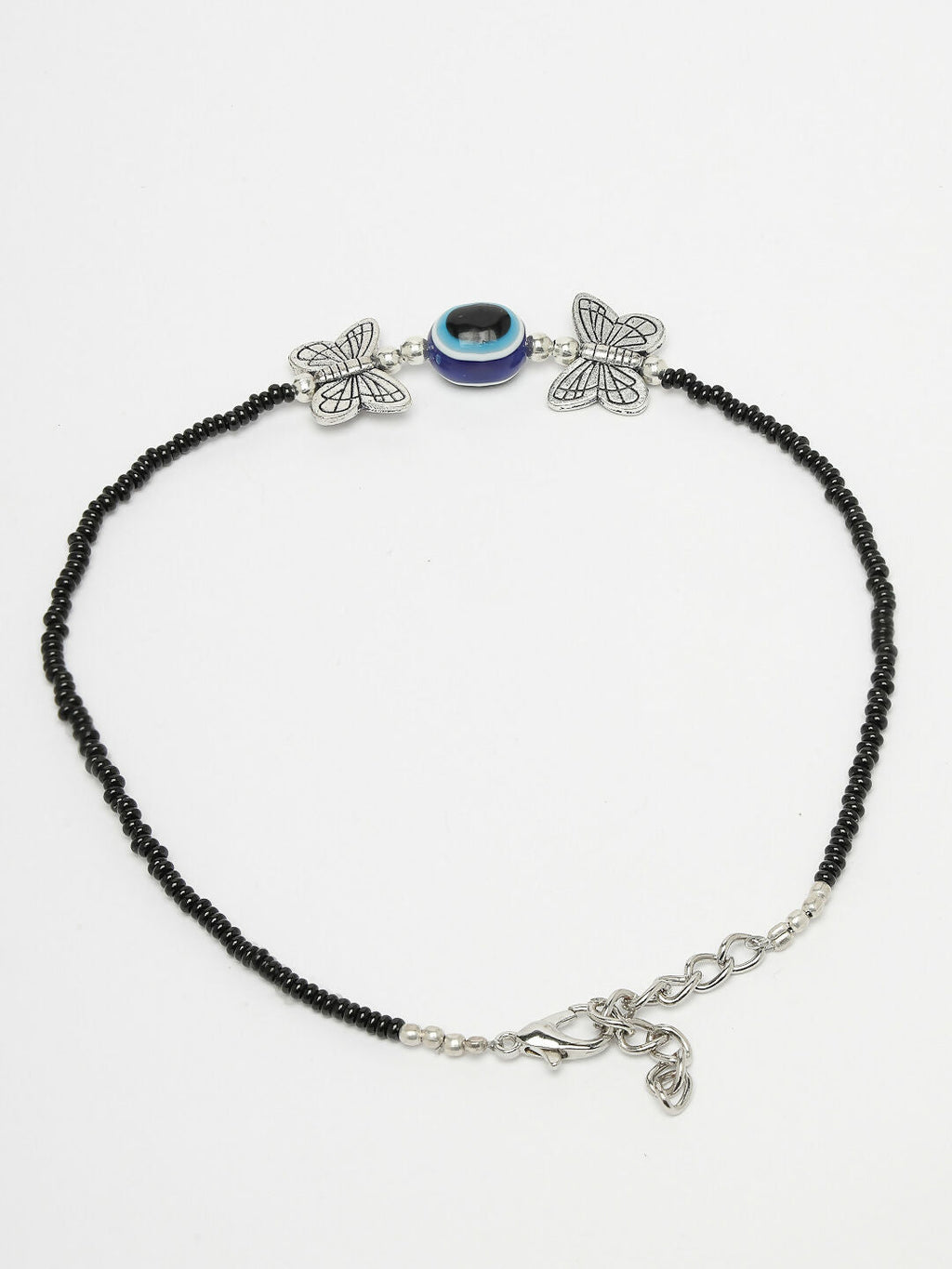 NVR Women's Evil Eye Black Anklets - Distacart