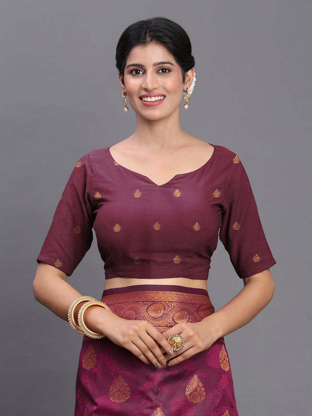 Shree Shyam Fashion Silk Purple Saree - Distacart