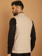 Even Apparels Nehru Jacket With Welt Pockets - Beige