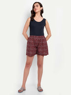 Alvano Printed Maroon Boxer Shorts