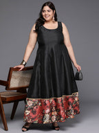 Ahalyaa Women's Traditional wear Ethnic Dress - Black - Distacart