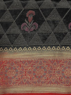 Mimosa Women's Kanjivaram Art Silk Black Saree - Distacart