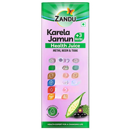 Zandu Karela Jamun + 3 Herbs Health Juice