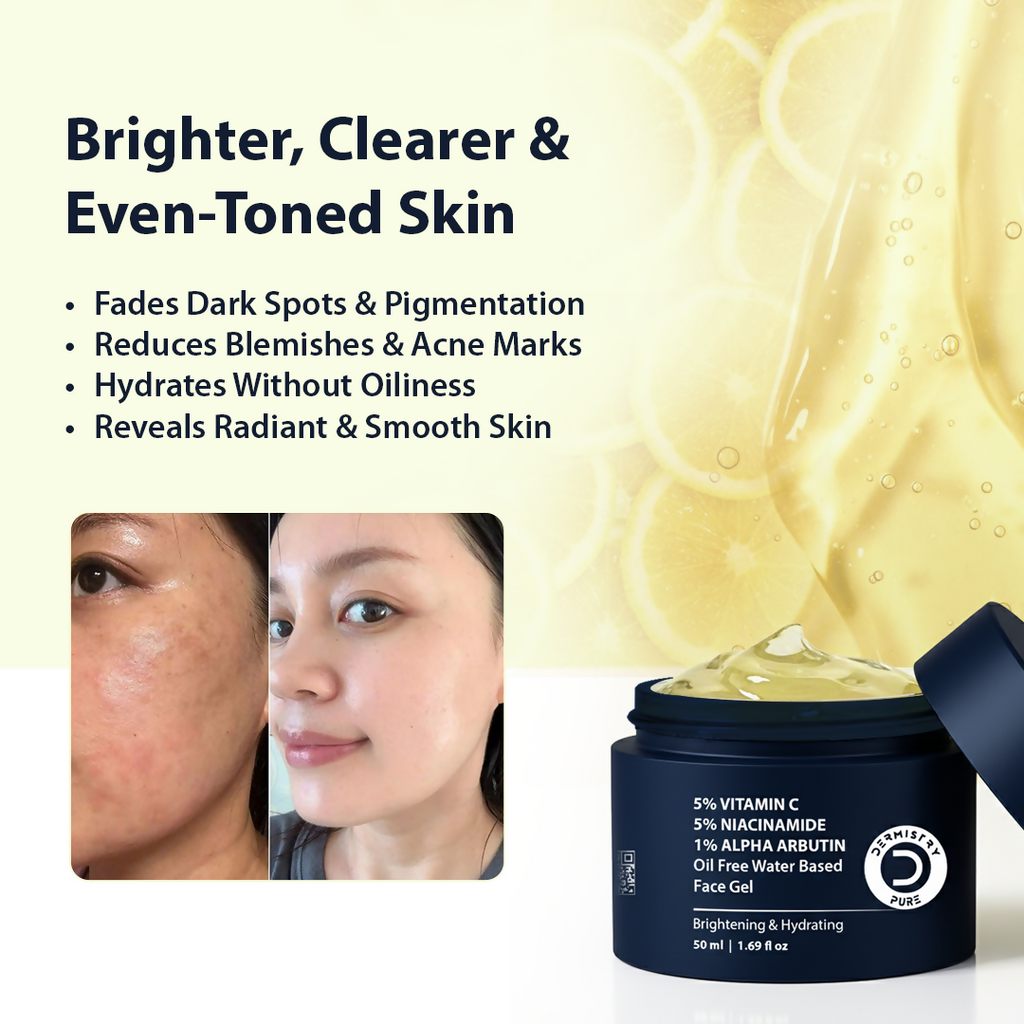 Dermistry Collagen Anti Aging Skin Tightening Aging Wrinkles Cream & Vitamin C Niacinamide Day NightOil Free Water Based Face Gel - Distacart