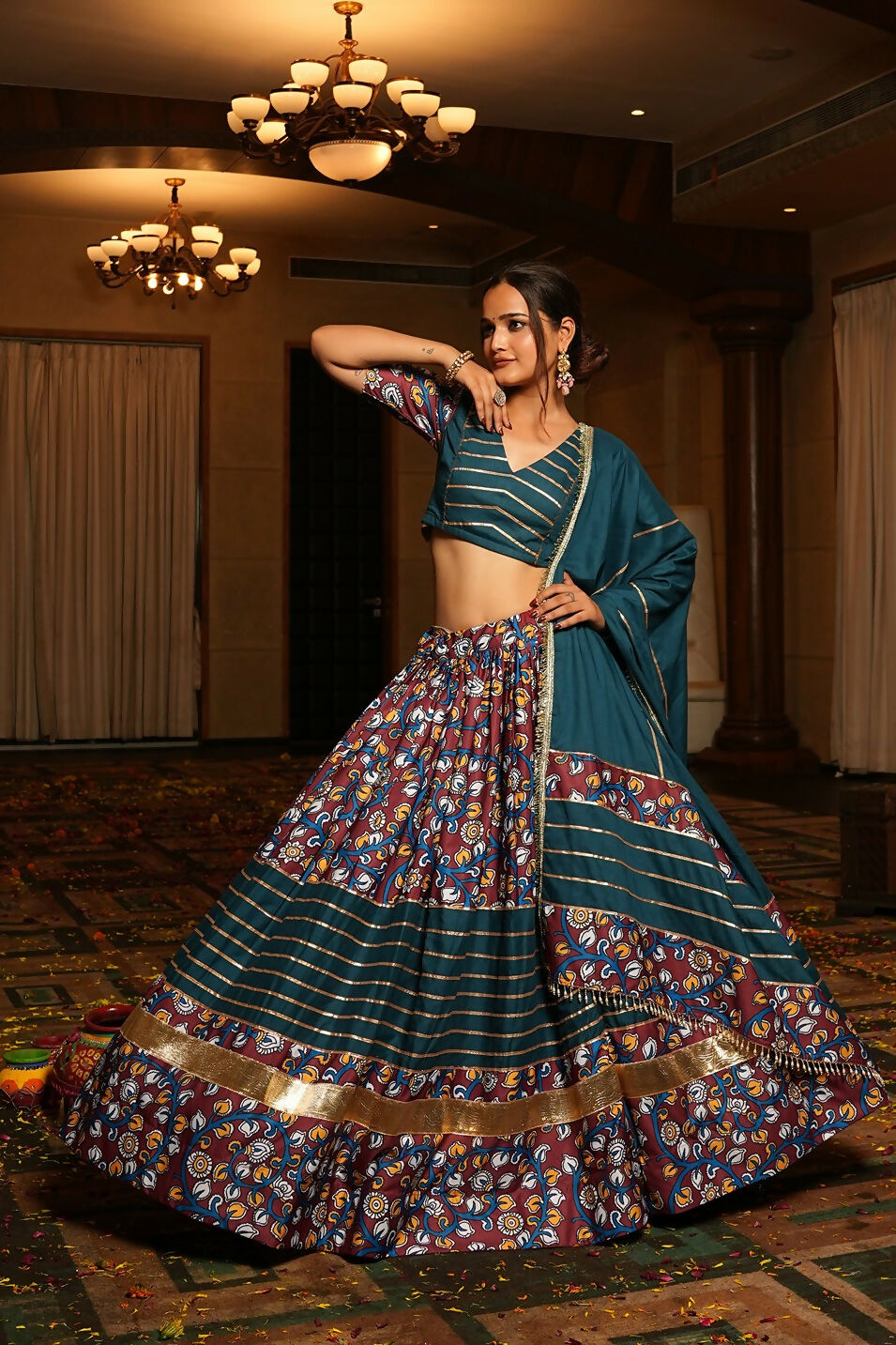 AI Fashion Rama Crepe Designer Navratri Wear Lehenga Choli Collection