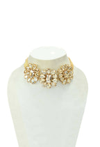 Mominos Fashion Joharkamal Gold-Plated Brass Finish Stone Choker For Women & Girls (Golden) - Distacart