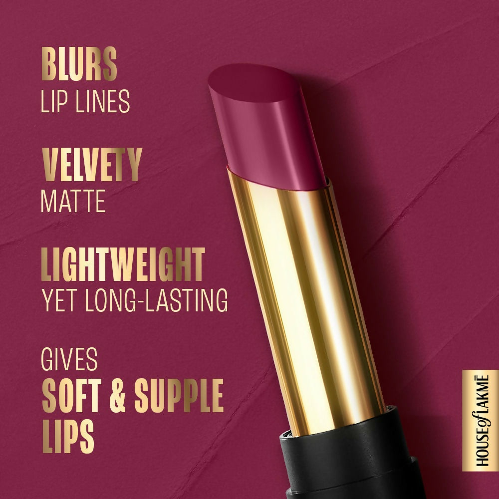 Lakme Absolute Beyond Matte Lipstick - 501 Burgundy Boss - Distacart