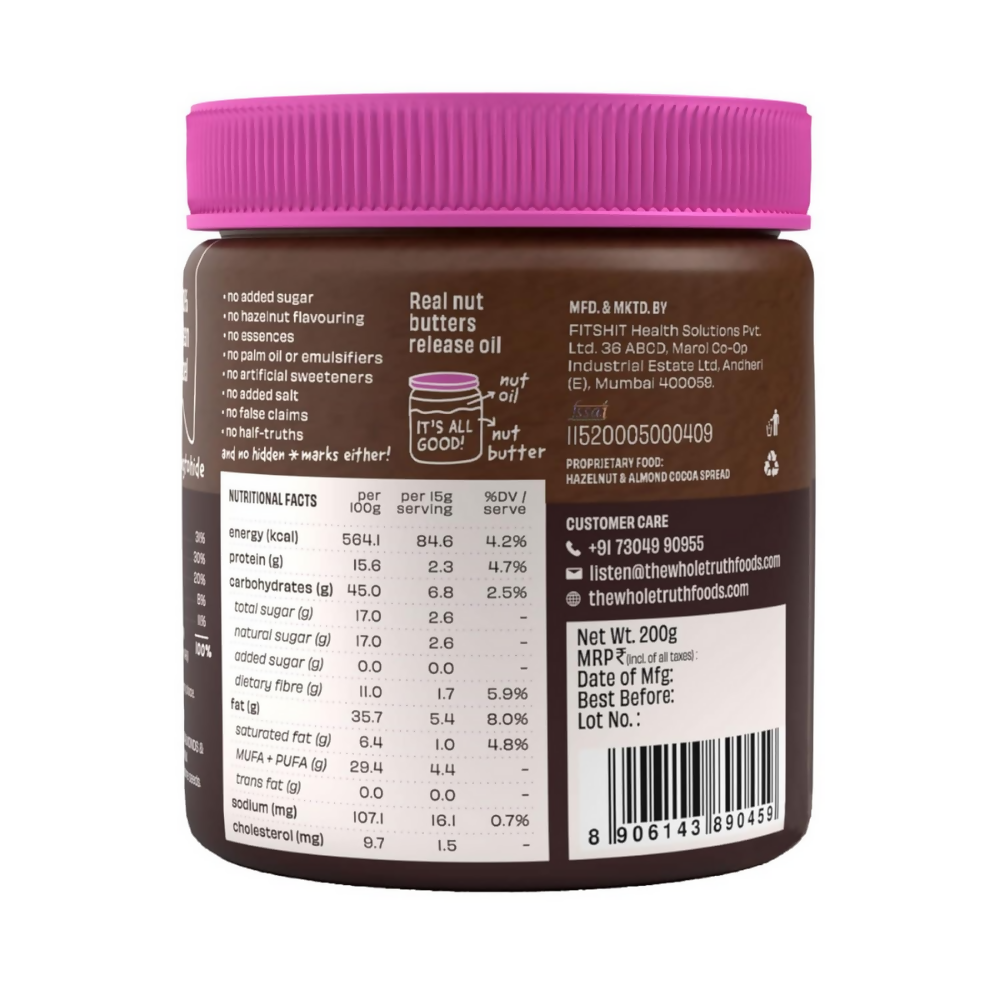 The Whole Truth Hazelnut Spread - Creamy - Distacart