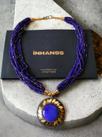 Inhanns Everyday Statement Beaded Pendant Necklace - Blue