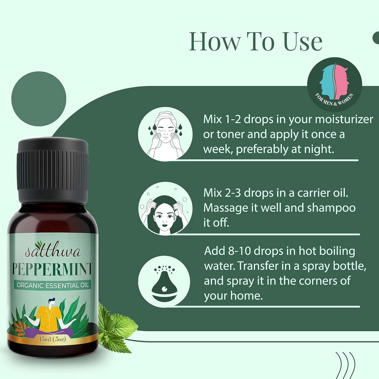 Satthwa Organic Peppermint Essential Oil