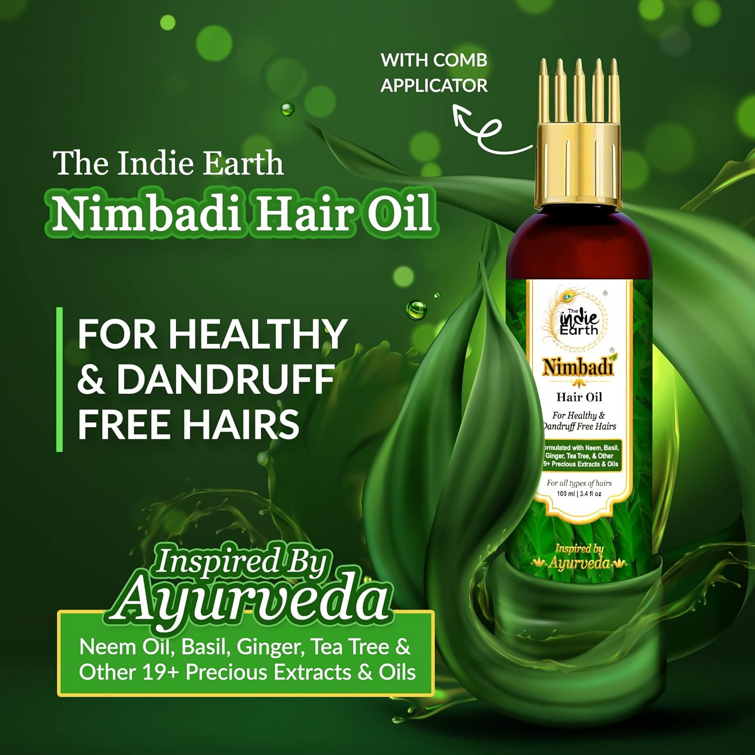 The Indie Earth Nimbadi Hair Oil For Healthy & Dandruff Free Hairs
