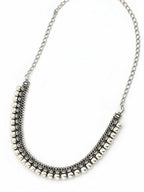 NVR Women Oxidised Silver Plated Necklace