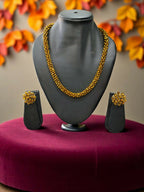 Inhanns Noor-E-Jalwa – Handmade Crystal Bead Necklace / Necklace With Earrings -Adjustable - Golden