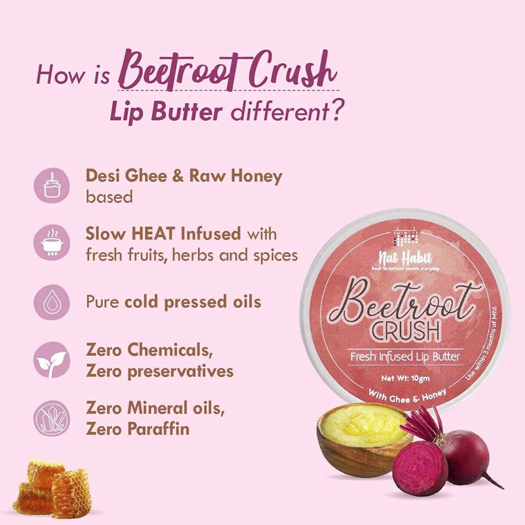 Nat Habit Beetroot Crush Lip Balm - Distacart