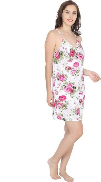 Ruhani HLSC Floral Printed Short Nighty Fits Bust (Ruhani-NT-06-FS)