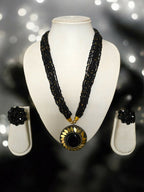 Inhanns All-Day Statement Beaded Necklace Set - Black
