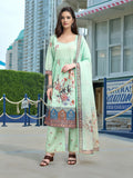 Joban Fashion Green Position Digital Print With Position Foil Kurta Set - Distacart