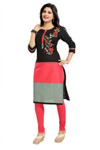 Snehal Creations Pristine Black Designer Threadwork Tunic