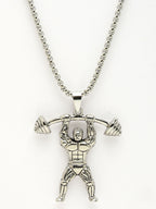 NVR Men's Silver-Plated Stainless Steel Hanuman Pendant with Chain