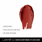 Lakme 9 To 5 Weightless Matte Mouse Lip & Cheek Color - Brick Bloom
