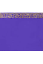 Joban Fashion Lavender Crepe Chiffon Pure Handloom Banarasi Silk Saree
