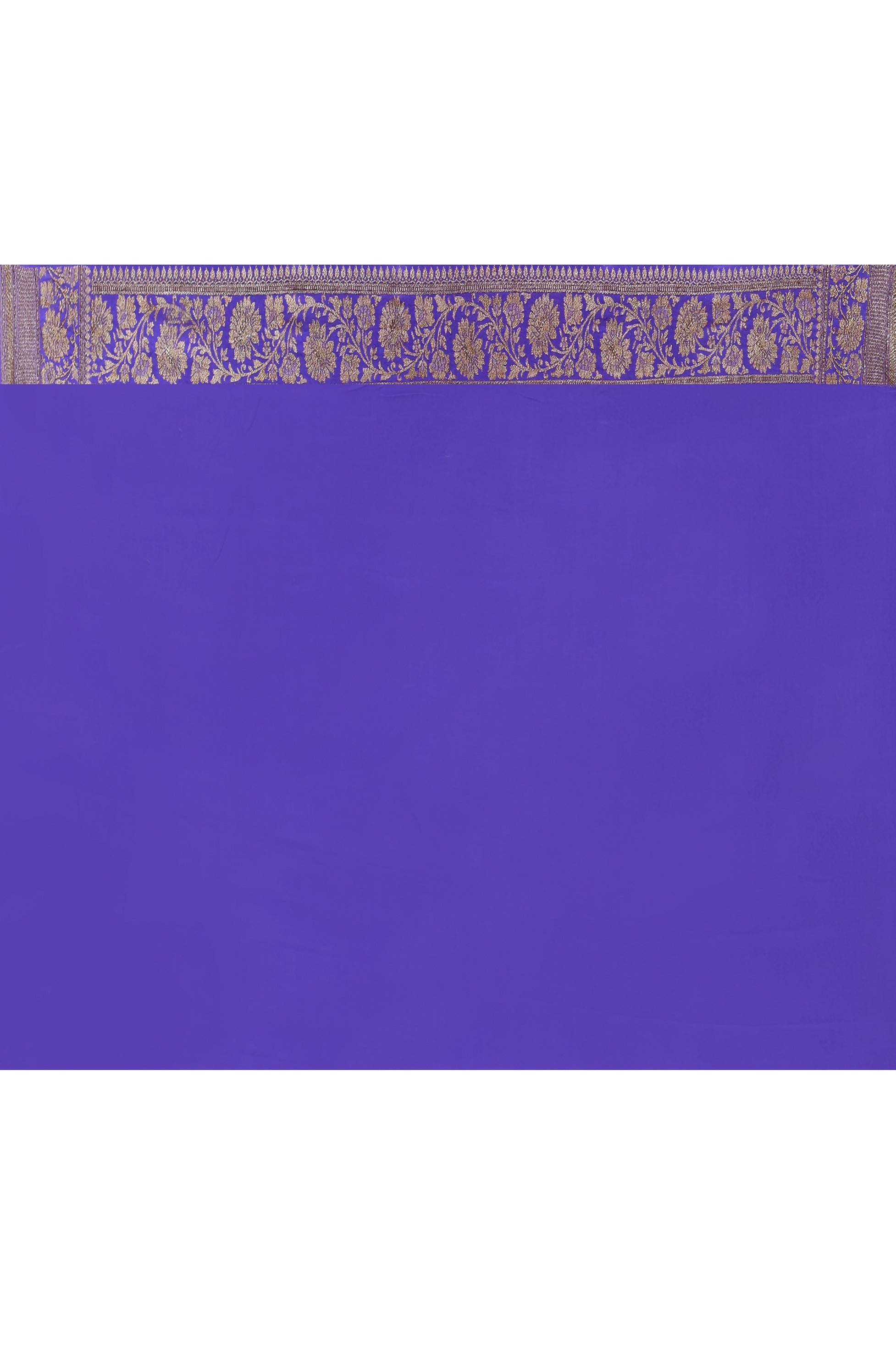 Joban Fashion Lavender Crepe Chiffon Pure Handloom Banarasi Silk Saree