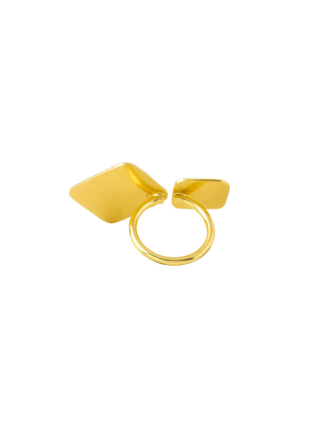 NVR Women Gold-Polished Adjustable Finger Ring