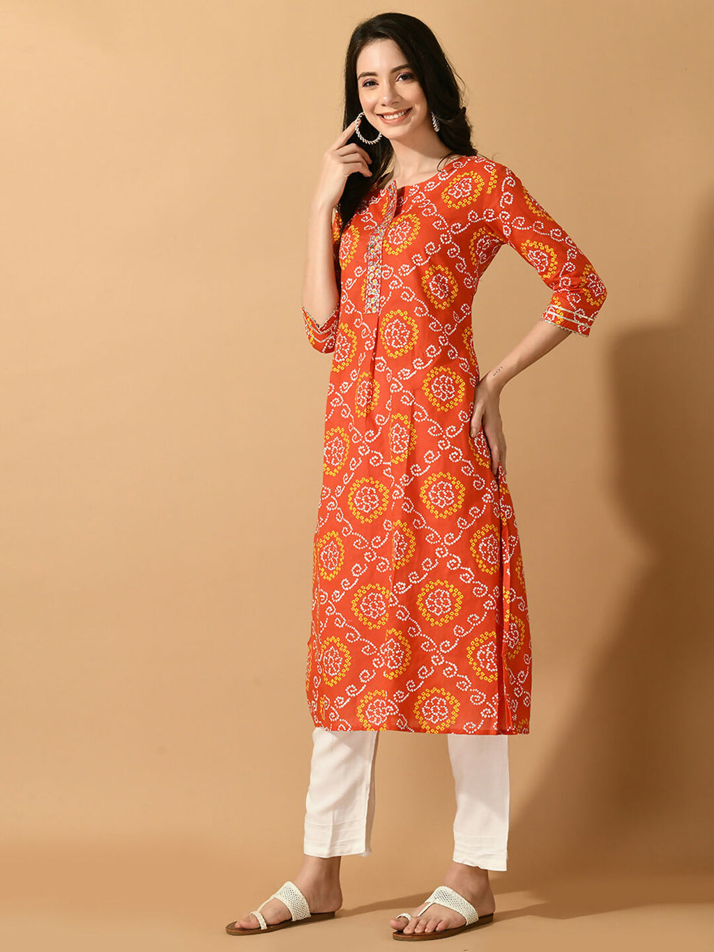 Myshka Women's Multi Flared Printed Festive Kurta