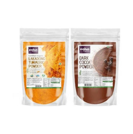 Paiya Organics Lakadong Turmeric Powder + Dark Cocoa Powder Combo