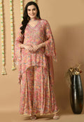 Joban Fashion Rose Gold Chinnon Kurta Set