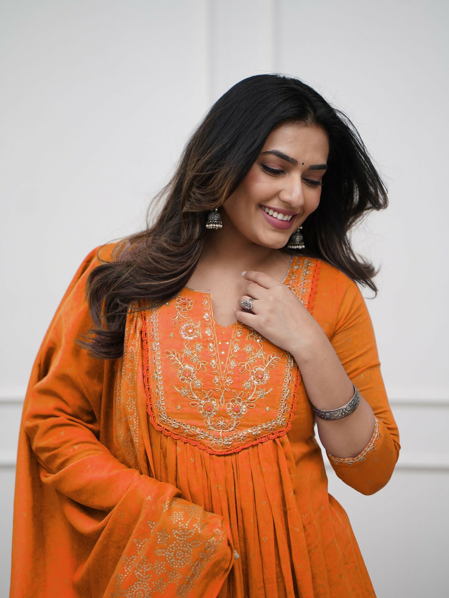 The52 Women's Beautiful Cotton Fabric Embroidery Work Straight Kurta Pant and Dupatta Set - Distacart