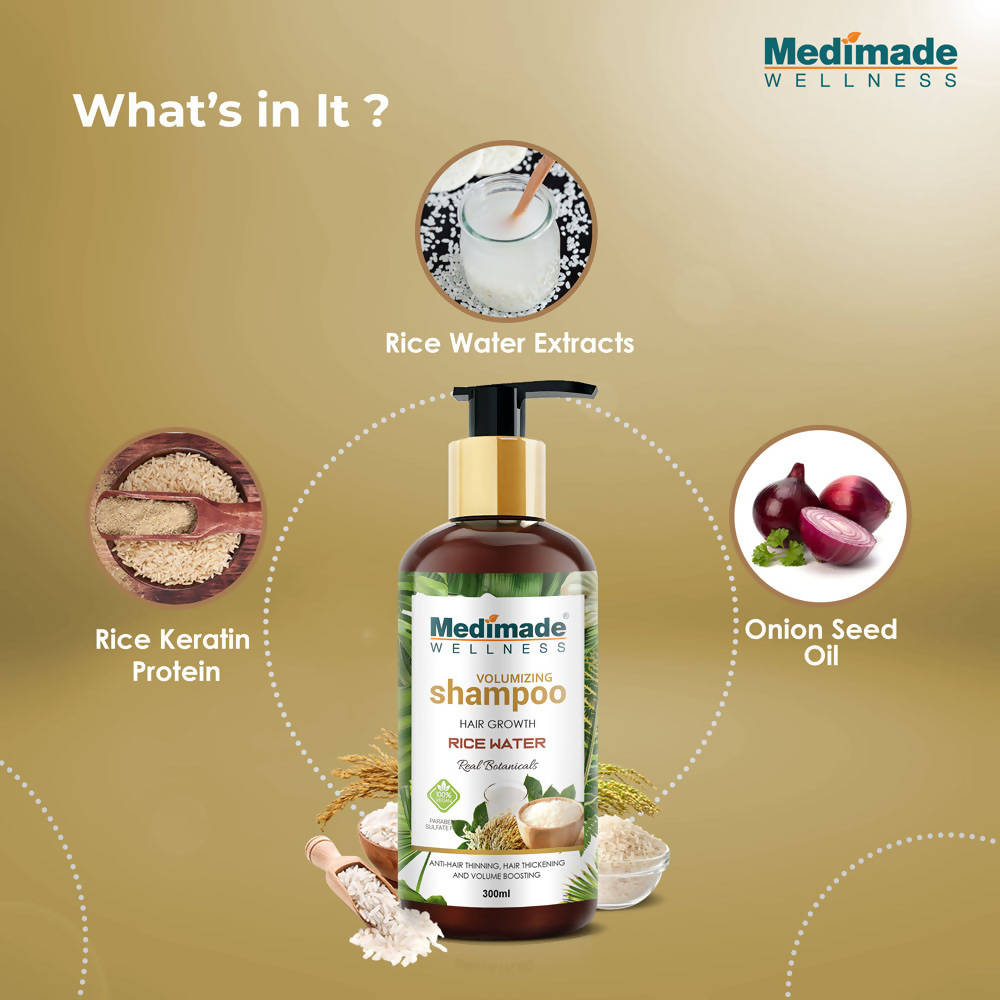 Medimade Wellness Volumizing Hair Growth Rice Water Shampoo