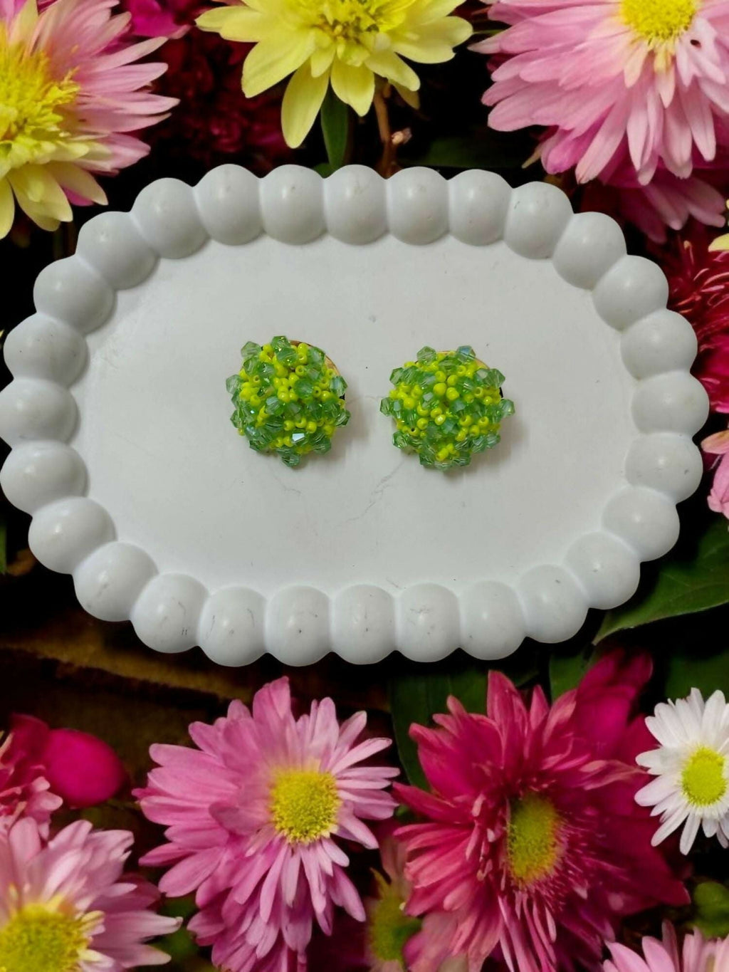 Inhanns Small Statement Studs Earrings - Neon - Distacart