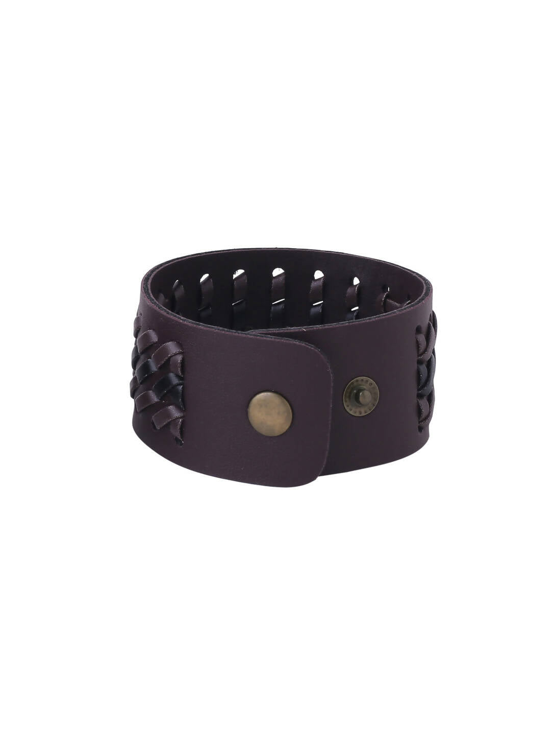 NVR Men's Brown Leather Bracelet - Distacart