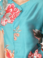 Myshka Women's Sea Green Printed Top