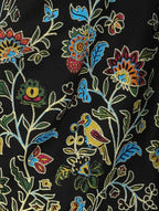 Mominos Fashion Black Floral Design Palazzo