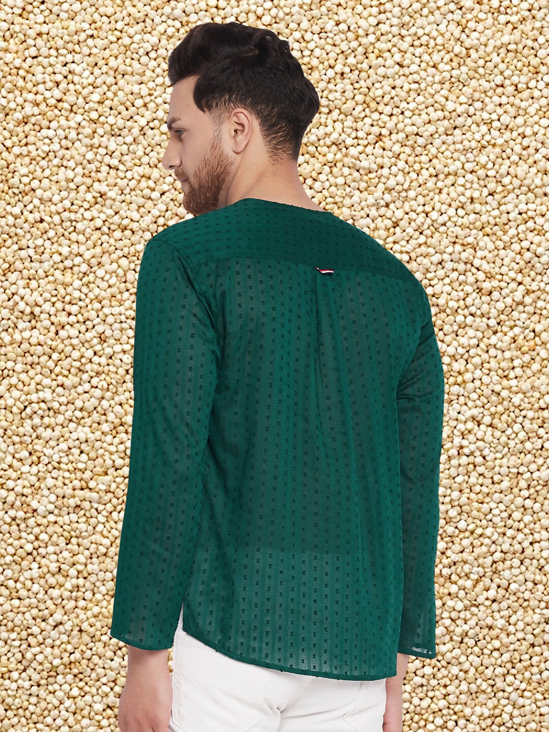 Even Apparels Men's Pure Cotton Green Kurta