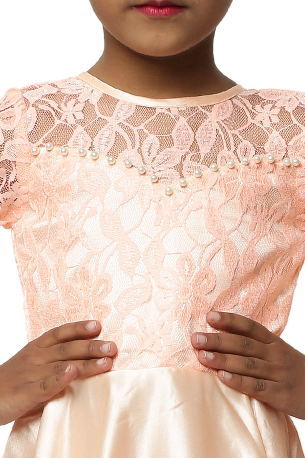 Asmaani Kids Party Wear Stylish Dresses, Perfect for Parties, Functions & Vacations - Peach