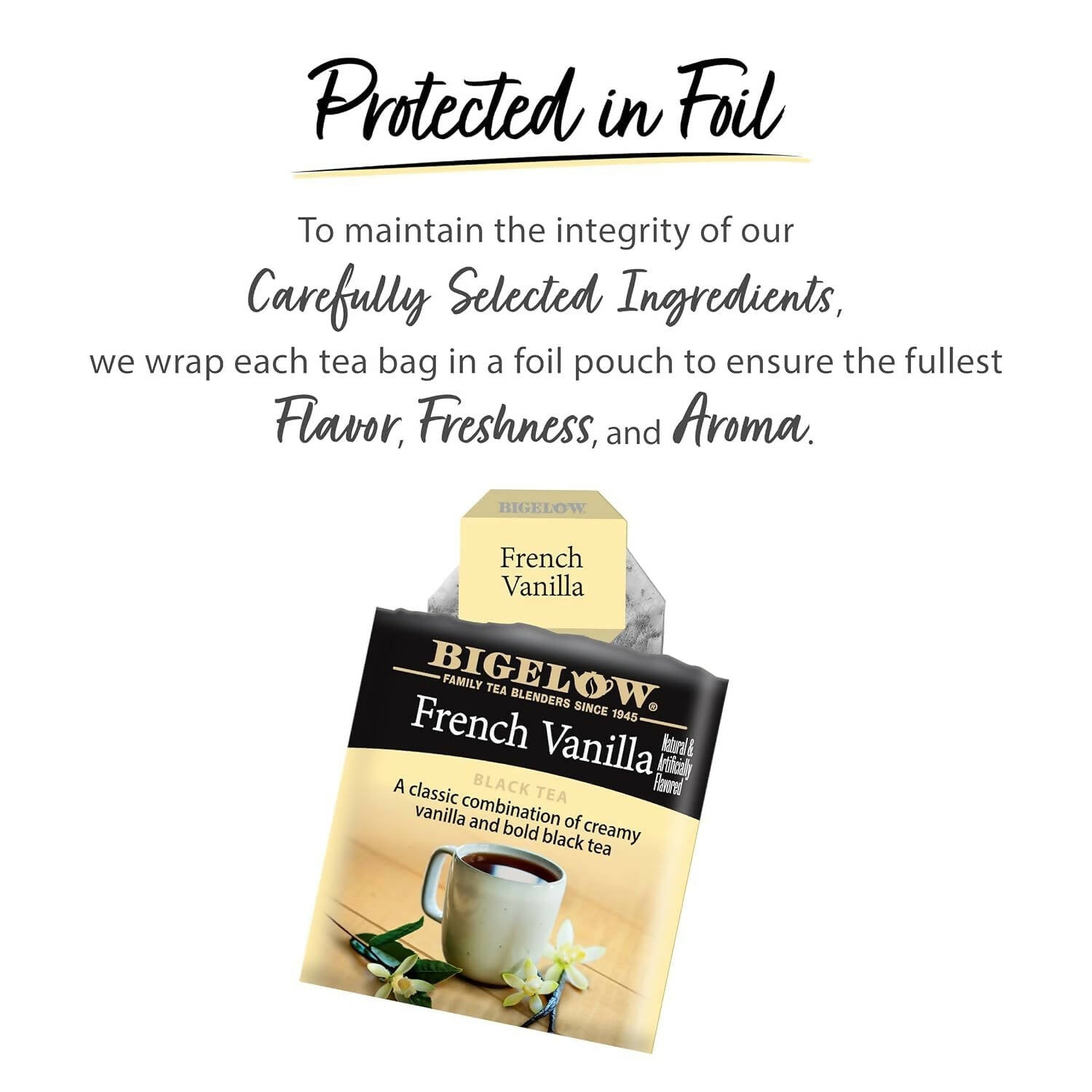 Bigelow Tea French Vanilla Black Tea Caffeinated Freshness & Aroma Caffeinated - Distacart