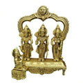 Tamas Brass Handcrafted Ram Darbar Shree Ram Ji Sita Laxman Hanuman Statue Idol